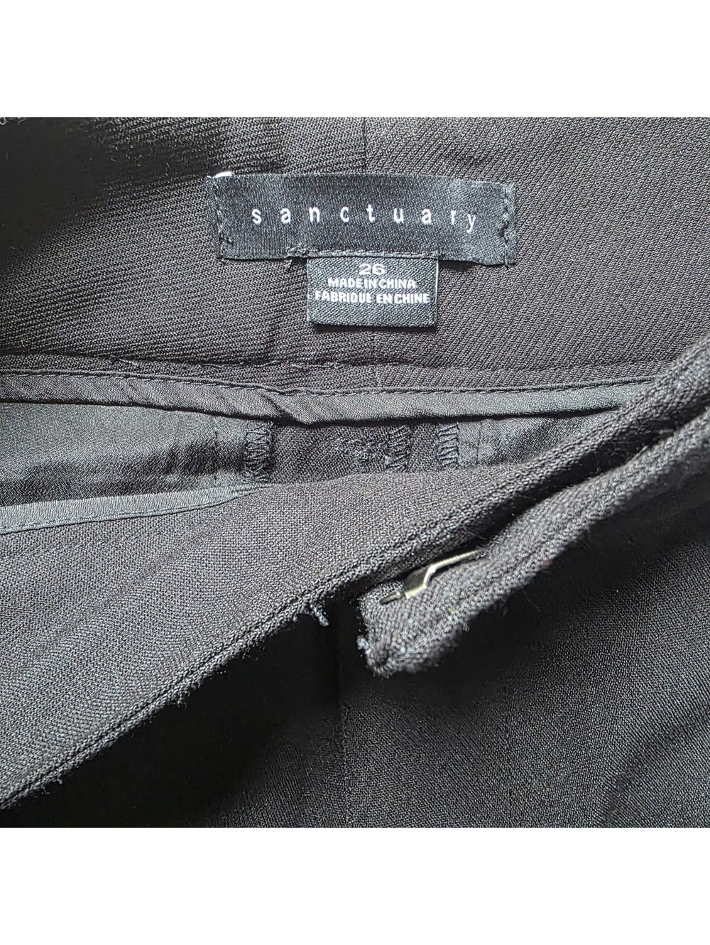 Sanctuary Women’s Black Polished Cargo Pant Size: 26 - Picture 3 of 5